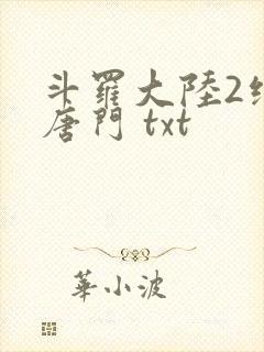 斗罗大陆2绝世唐门 txt封面