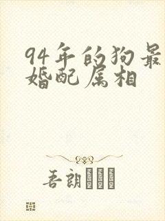 94年的狗最佳婚配属相