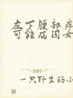 左下腹部疼痛的可能病因女