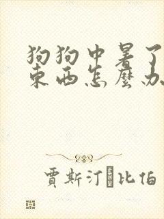 狗狗中暑了不吃东西怎么办封面