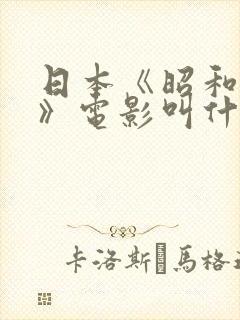 日本《昭和农村》电影叫什么封面