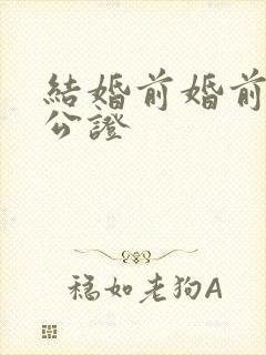 结婚前婚前财产公证封面