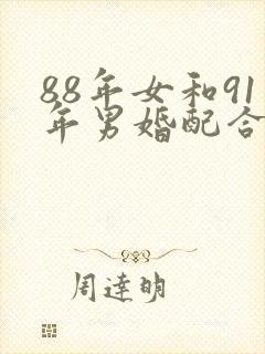 88年女和91年男婚配合适吗封面