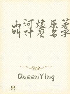 山河烬原著小说叫什么名字