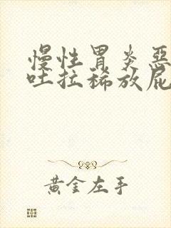 慢性胃炎恶心想吐拉稀放屁