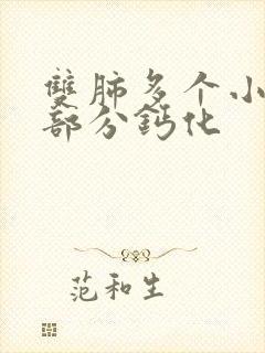 双肺多个小结节部分钙化