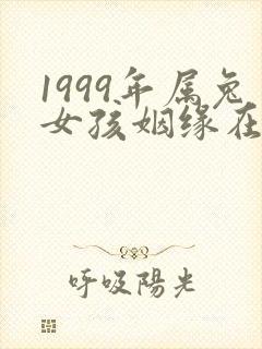 1999年属兔女孩姻缘在哪一年封面