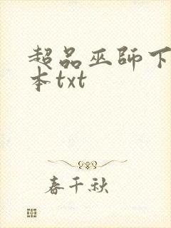 超品巫师下载全本txt