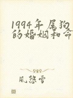 1994年属狗的婚姻和命运