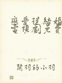 恋爱从结婚开始电视剧免费观看全集