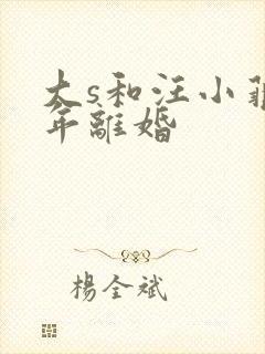 大s和汪小菲哪年离婚封面