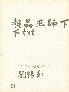 超品巫师下载全本txt