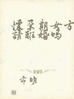 怀孕期女方能申请离婚吗