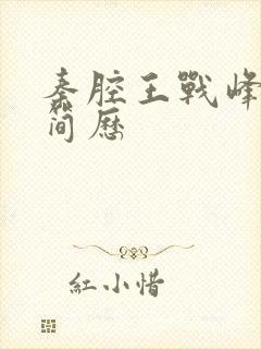 秦腔王战峰个人简历封面