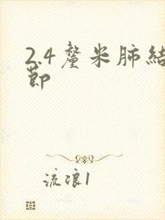 2.4厘米肺结节封面