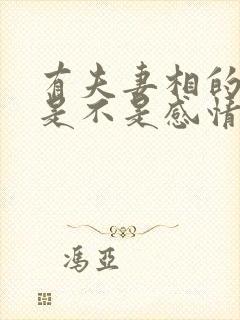 有夫妻相的夫妻是不是感情都很好