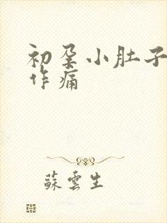 初孕小肚子隐隐作痛封面