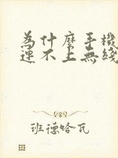 为什么手机总是连不上无线网