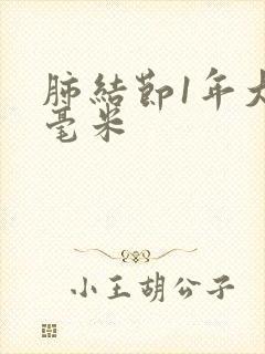 肺结节1年大2毫米