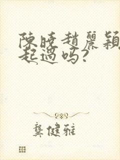 陈晓赵丽颖在一起过吗?