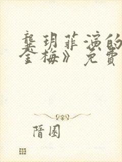 龚玥菲演的《新金梅》免费观看