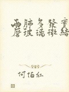 两肺多发实性及磨玻璃微结节