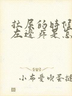 拉屎的时候肚子左边疼是怎么回事