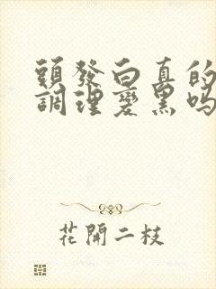 头发白真的可以调理变黑吗