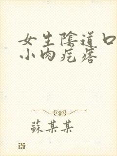 女生阴道口长个小肉疙瘩封面