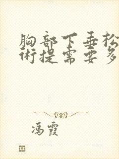 胸部下垂松弛手术提需要多少钱