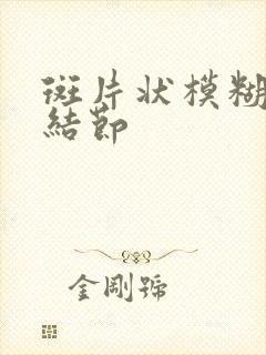 斑片状模糊影肺结节