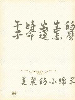 午时出生的男孩子命运怎么样封面