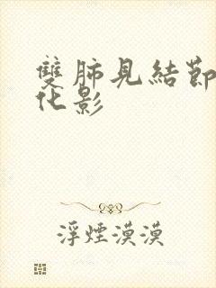 双肺见结节状钙化影