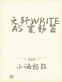 文轩WRITE AS 震动器封面