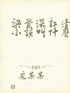 梁觉深许清让的小说叫什么