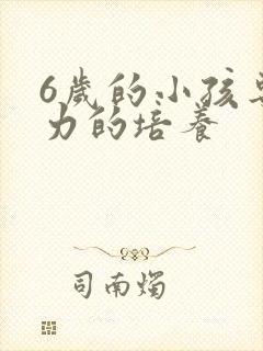 6岁的小孩专注力的培养