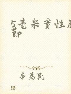 5毫米实性肺结节