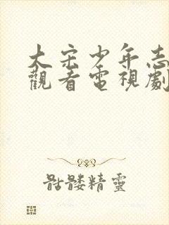 大宋少年志免费观看电视剧全集高清封面