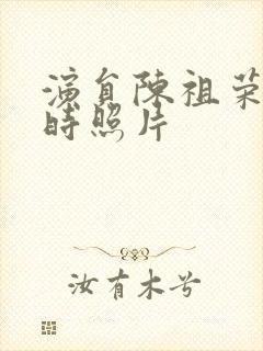 演员陈祖荣年轻时照片