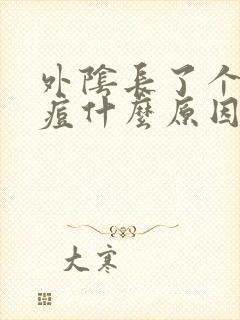 外阴长了个硬痘痘什么原因