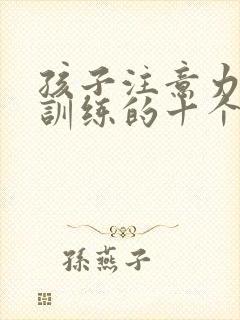 孩子注意力集中训练的十个方法