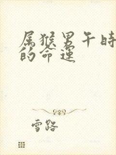 属猴男午时出生的命运