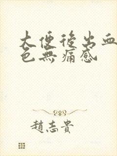 大便后出血暗红色无痛感