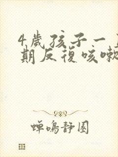 4岁孩子一直长期反复咳嗽严重怎么办