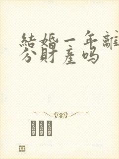 结婚一年离婚能分财产吗