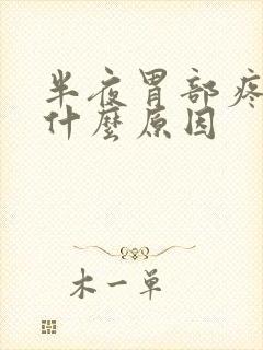 半夜胃部疼痛是什么原因