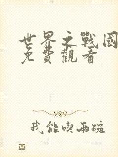 世界之战国语版免费观看封面