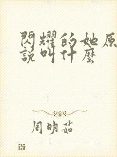 闪耀的她原著小说叫什么