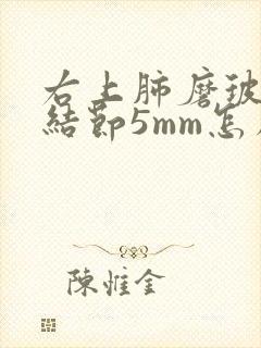 右上肺磨玻璃小结节5mm怎么办