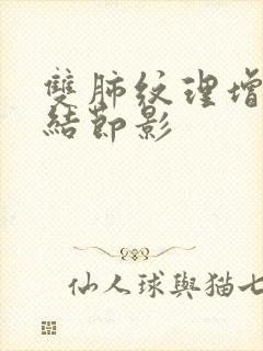 双肺纹理增多 结节影